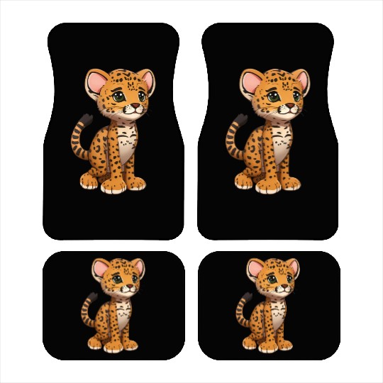 Totally cute cheetah Car Mats