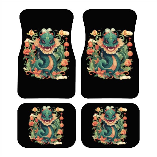 Cute Asian Dragon Anime Japanese Car Mats
