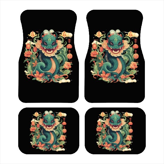 Cute Asian Dragon Anime Japanese Car Mats