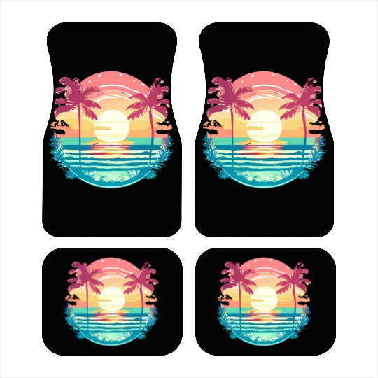 Tropical Serenity Sunset Car Mats