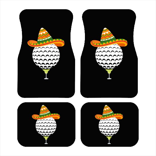 Margarita Golf Ball Mexican Sombrero Car Mats