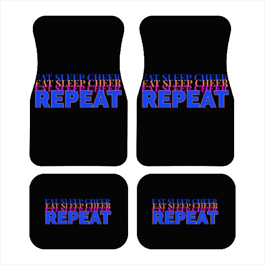eat sleep cheer repeat quote red nostalgia Car Mats