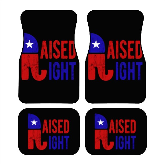 Raised Right Proud Republican Elephant Logo Usa Car Mats
