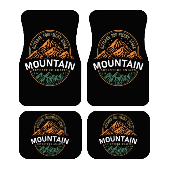 The mountains call hiking rock climbing Car Mats