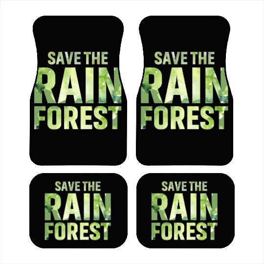 Save The Rainforest Lovely Jungle Green Car Mats