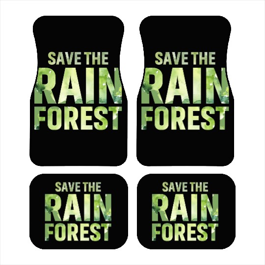Save The Rainforest Lovely Jungle Green Car Mats