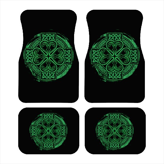 Celtic Knot Irish Shamrock Three Leaf Clover St Pa Car Mats