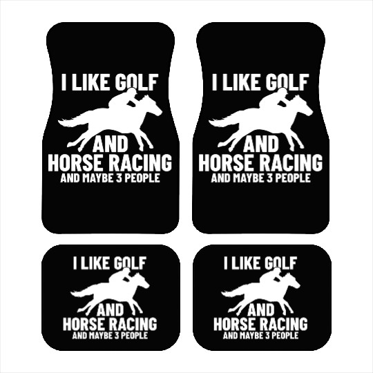 Horse Racing Golf Horse Racer yellow Car Mats