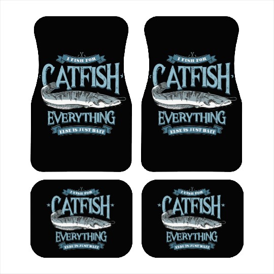 Catfish Hunting Funny Fishing Quote Vintage Car Mats