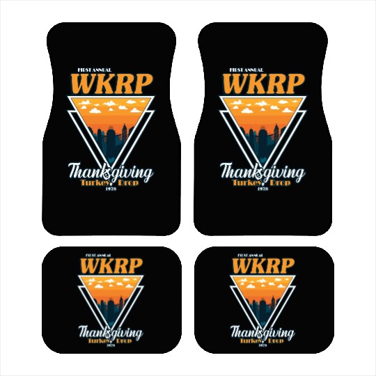 WKRP Thanksgiving Turkey Drop Vintage Triangle Car Mats