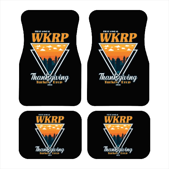 WKRP Thanksgiving Turkey Drop Vintage Triangle Car Mats