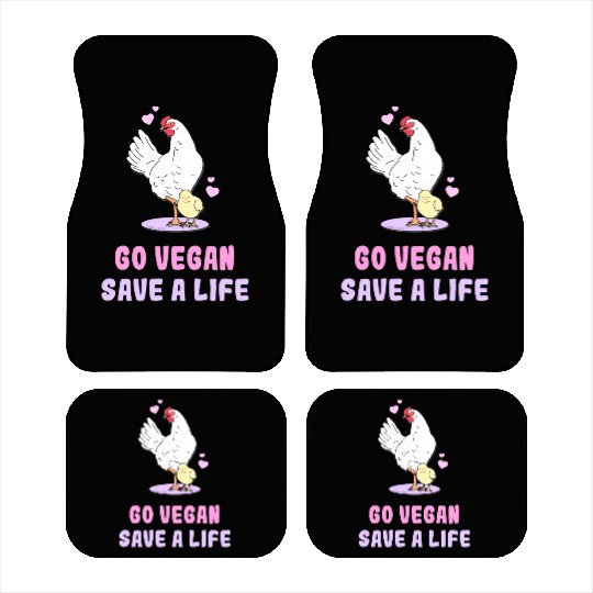 Go Vegan Save A Life Car Mats