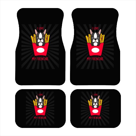 Funny Dog I Love My Frenchie Car Mats