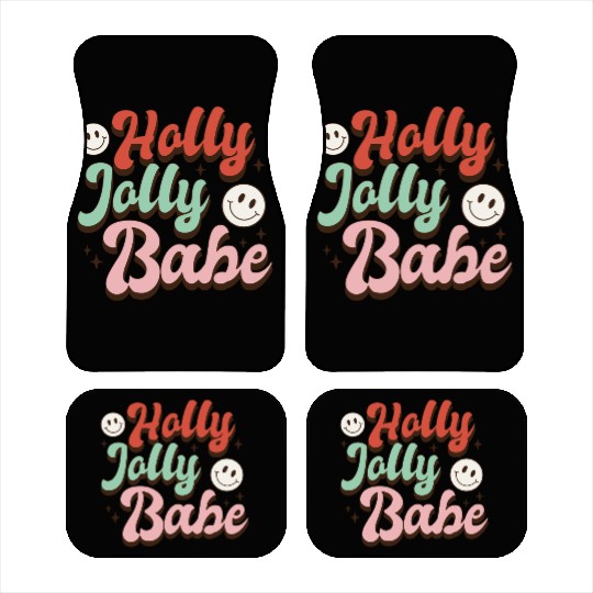Holly Jolly Babe Car Mats
