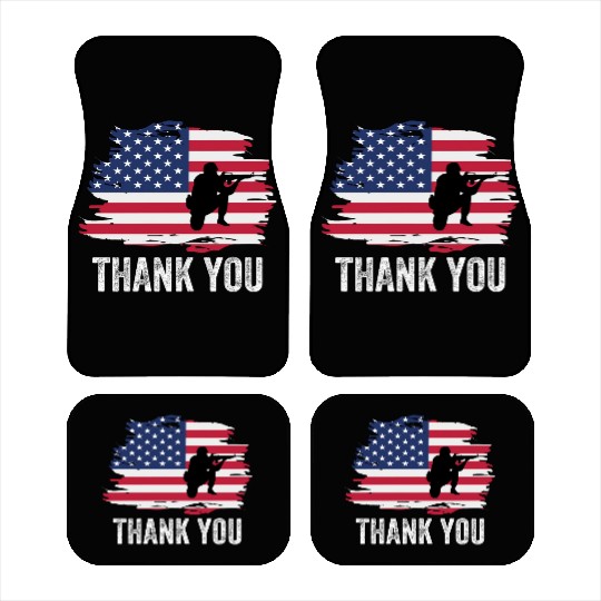Thank You Us Flag Memorial Day Car Mats