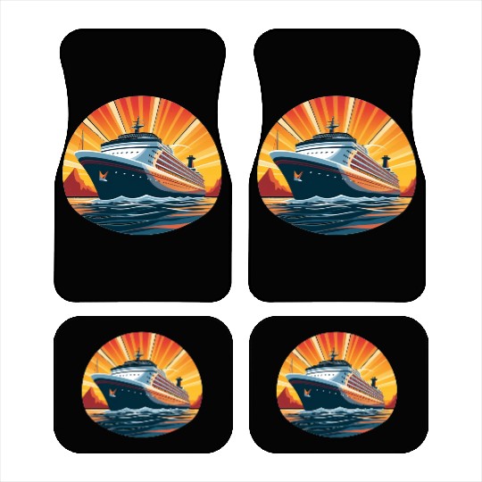 Cruise Ship Family Vacation, cruise, travel Car Mats