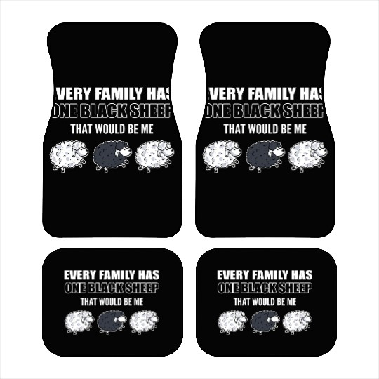 Family Black Sheep Shepherd Car Mats