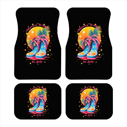 "Beach Bound Booties | "Christmas in July" Flip Car Mats