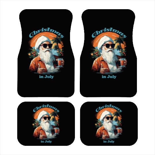 Beachside Santa | "Christmas in July" Festive Car Mats
