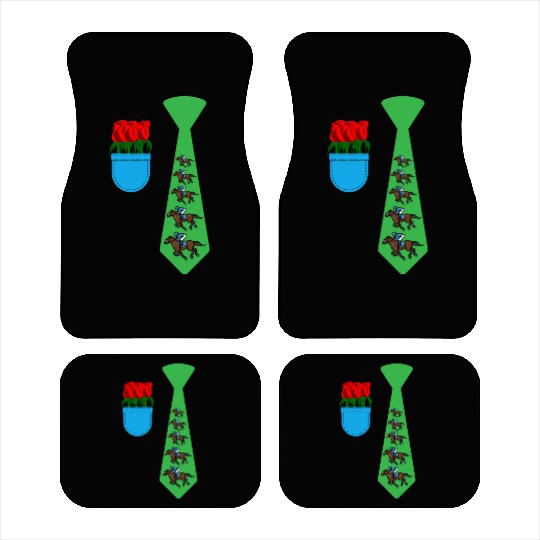 Funny Horse Racing Tuxedo Costume Race Horse Tie Car Mats