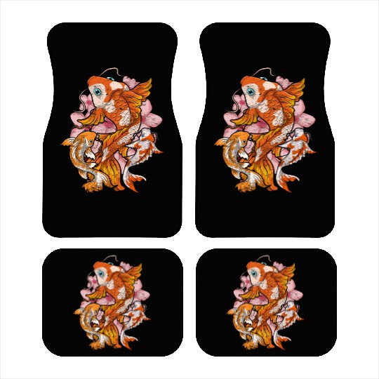 Cherry Blossom Nishikigoi Gift Sakura Koi Carp Car Mats