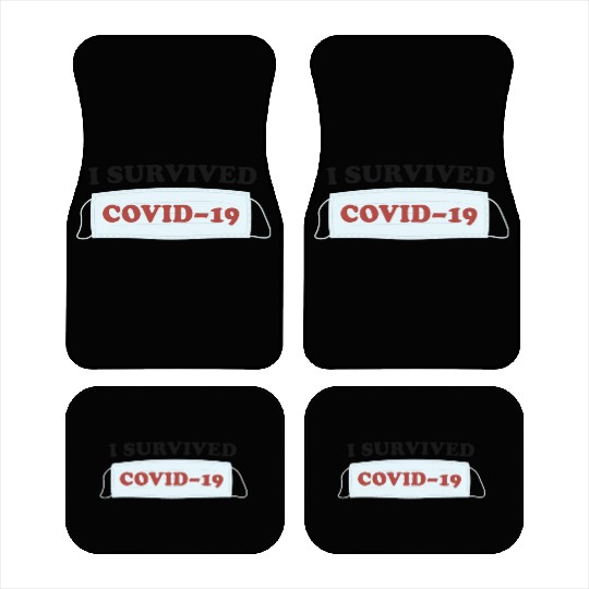 I SURVIVED COVID19 green Car Mats