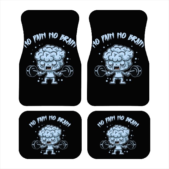 Train Your Brain: No Pain No Brain - Polar Edition Car Mats