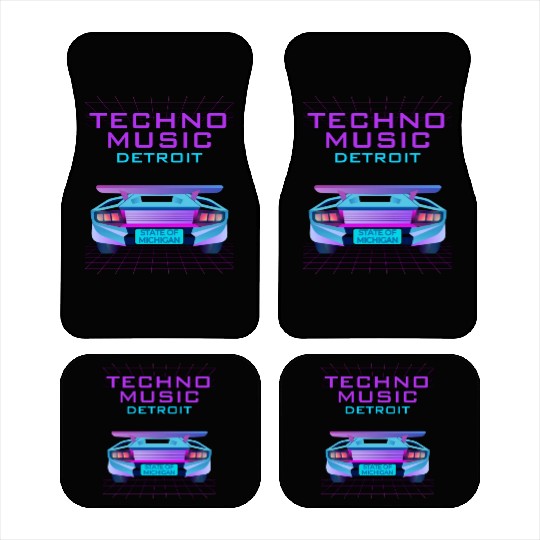 Techno Music Detroit Car Mats