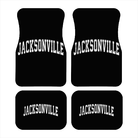 Jacksonville Florida Fl Vintage Varsity Sports Tex Car Mats