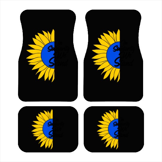 Solidarity With Ukraine Sunflower For Ukrainian Car Mats