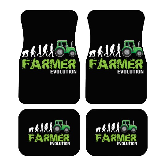 Evolution Of A Farmer Funny Tractor Farming Car Mats