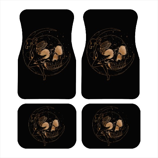 Fairy Car Mats, Fairycore Skull Skeleton And Moon