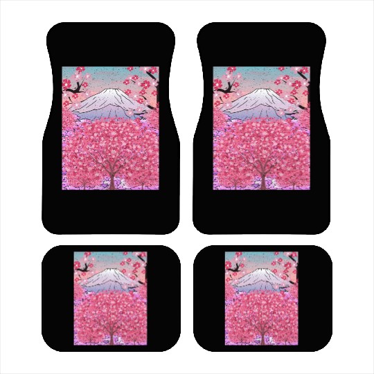 Japan nature mountain sakura gift cherry blossoms Car Mats