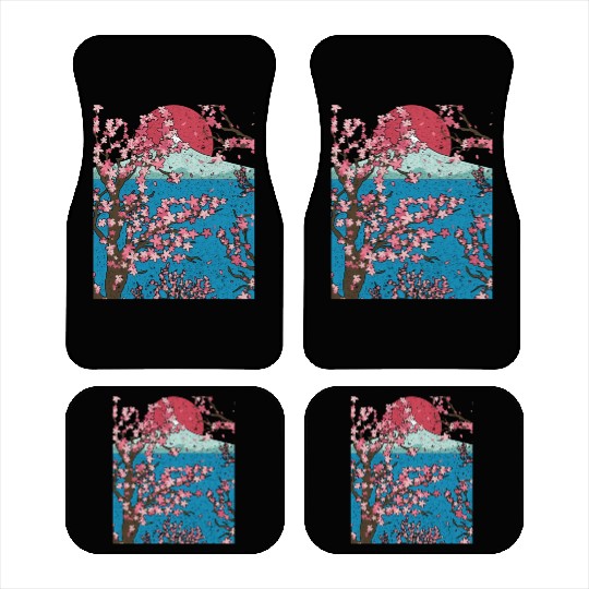Japan cherry blossom gift sunset sakura Car Mats