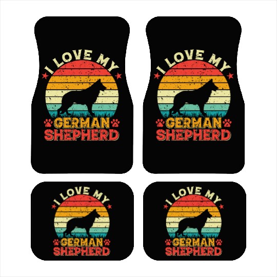 I LOVE MY GERMAN SHEPHERD Car Mats