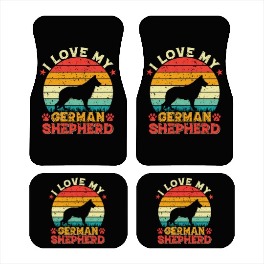 I LOVE MY GERMAN SHEPHERD Car Mats
