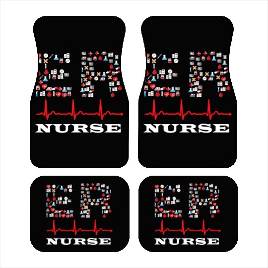 Emergency Room Er Nurse Medical Symbols Car Mats