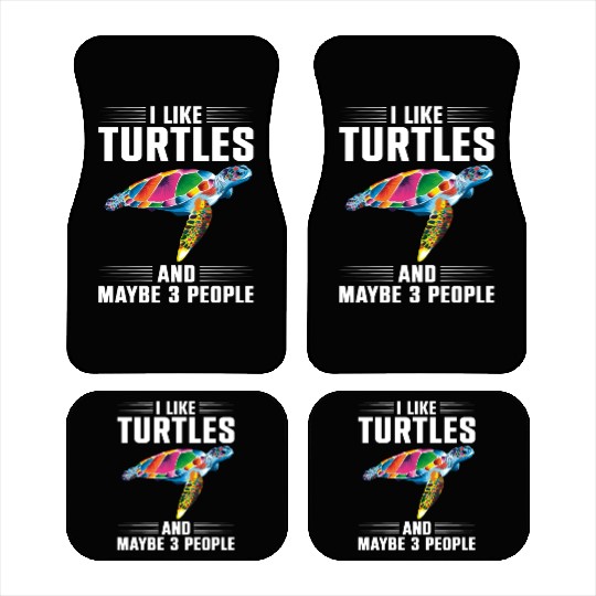 Sea Turtle Tortoise I Like Turtles Car Mats