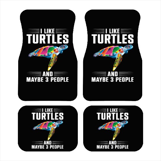 Sea Turtle Tortoise I Like Turtles Car Mats