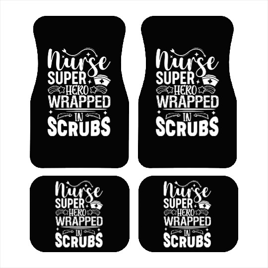 Nurse Wear Scrubs Nursing Cute Medical Nurse Car Mats