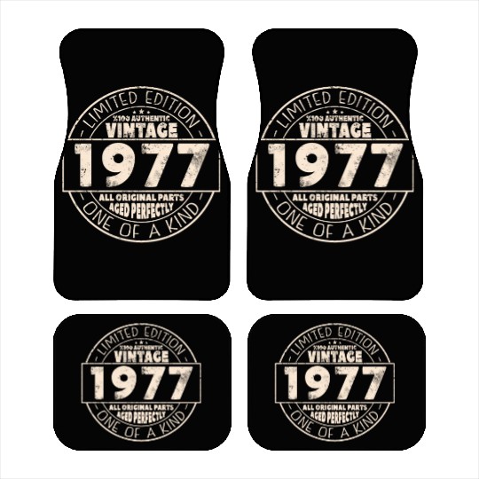 Vintage 1977 Birthday Gift Car Mats
