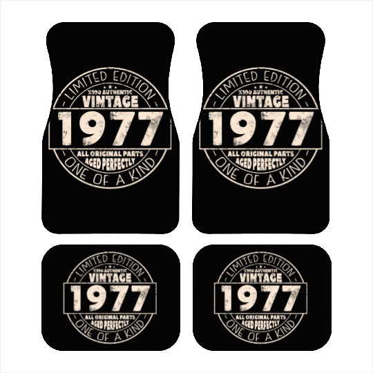 Vintage 1977 Birthday Gift Car Mats