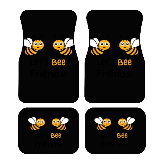 Bee Lovers Honey Bee Car Mats, Let's Bee Friends