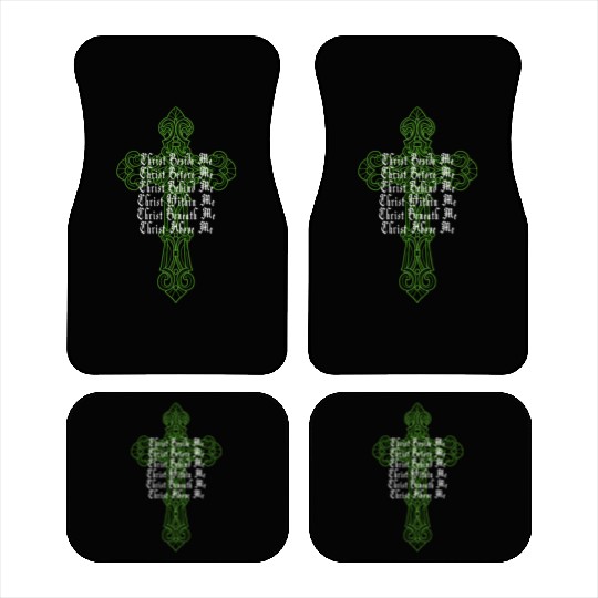St Patrick's Day Celtic Cross Prayer Christian Att Car Mats
