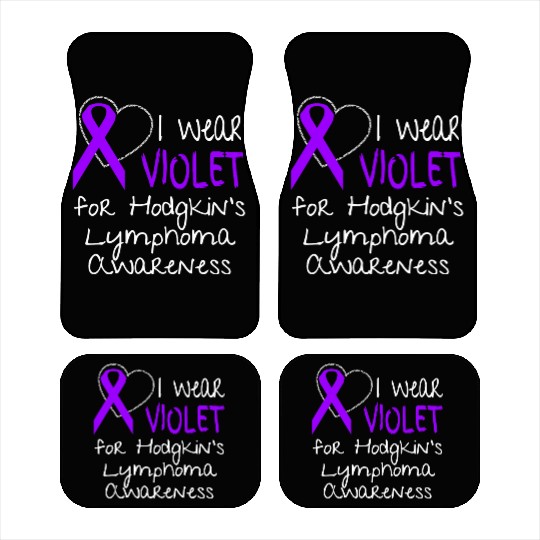 I Wear Violet For Hodgkins Lymphoma Awareness Car Mats