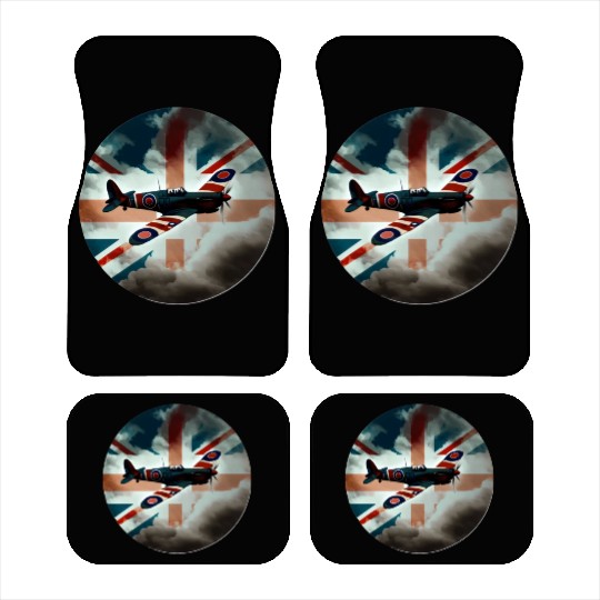 Spitfire Airplane Fighter Plane England UK Car Mats