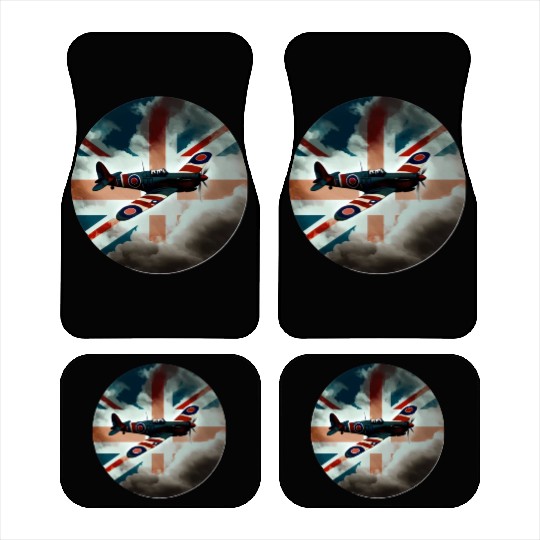 Spitfire Airplane Fighter Plane England UK Car Mats