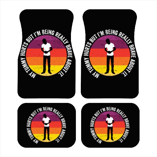 Funny Tummy Ache Survivor My Tummy Hurts Food Car Mats