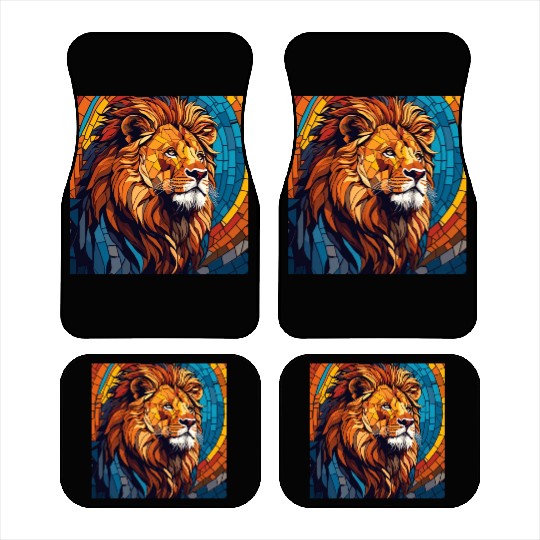 Lion in mosaic art Car Mats