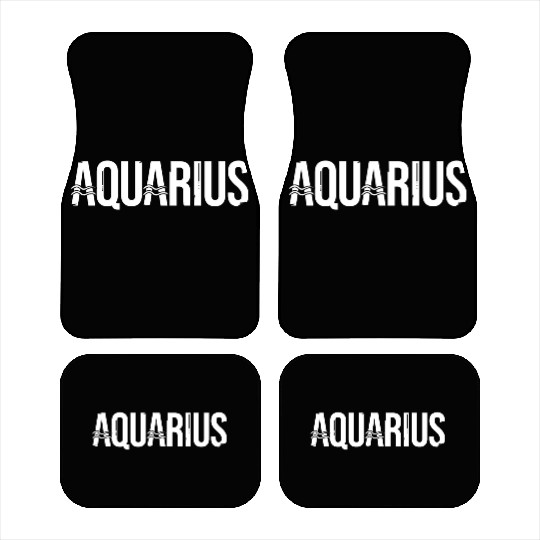 Zodiac Symbol Sign Aquarius Car Mats